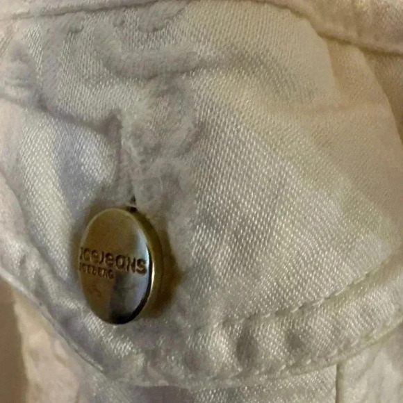 Ice jeans ivory cotton blend denim jacket logo embossed made in Italy size 42/S - Picture 5 of 16